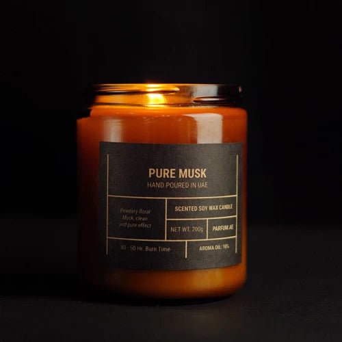 Our creation of Pure Musk Scented Soy Wax Candle
