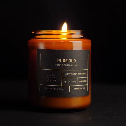 Our creation of Pure Oud Scented Soy Wax Candle Discover Luxury